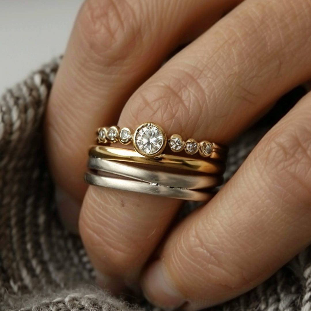 Multi-layer zircon ring
