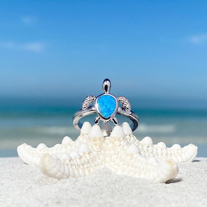 Opal Turtle Ring