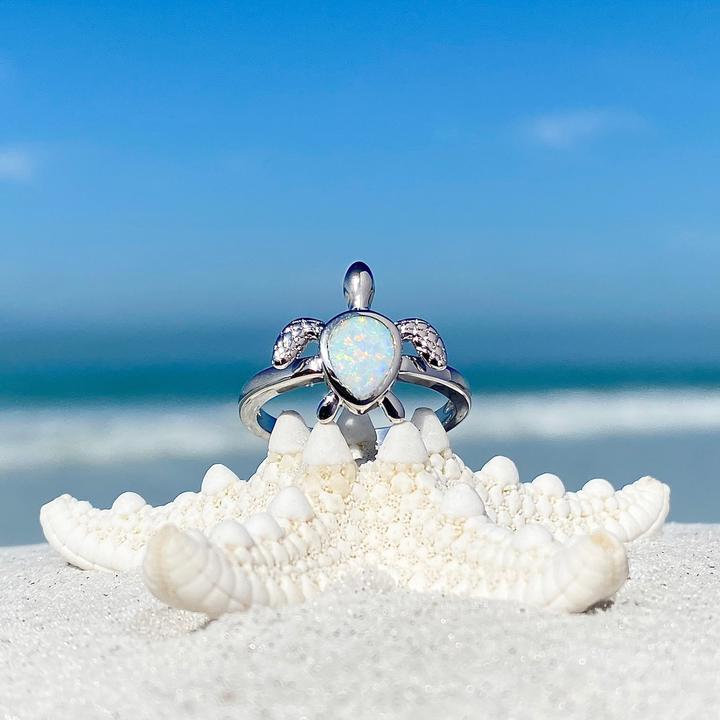 Opal Turtle Ring