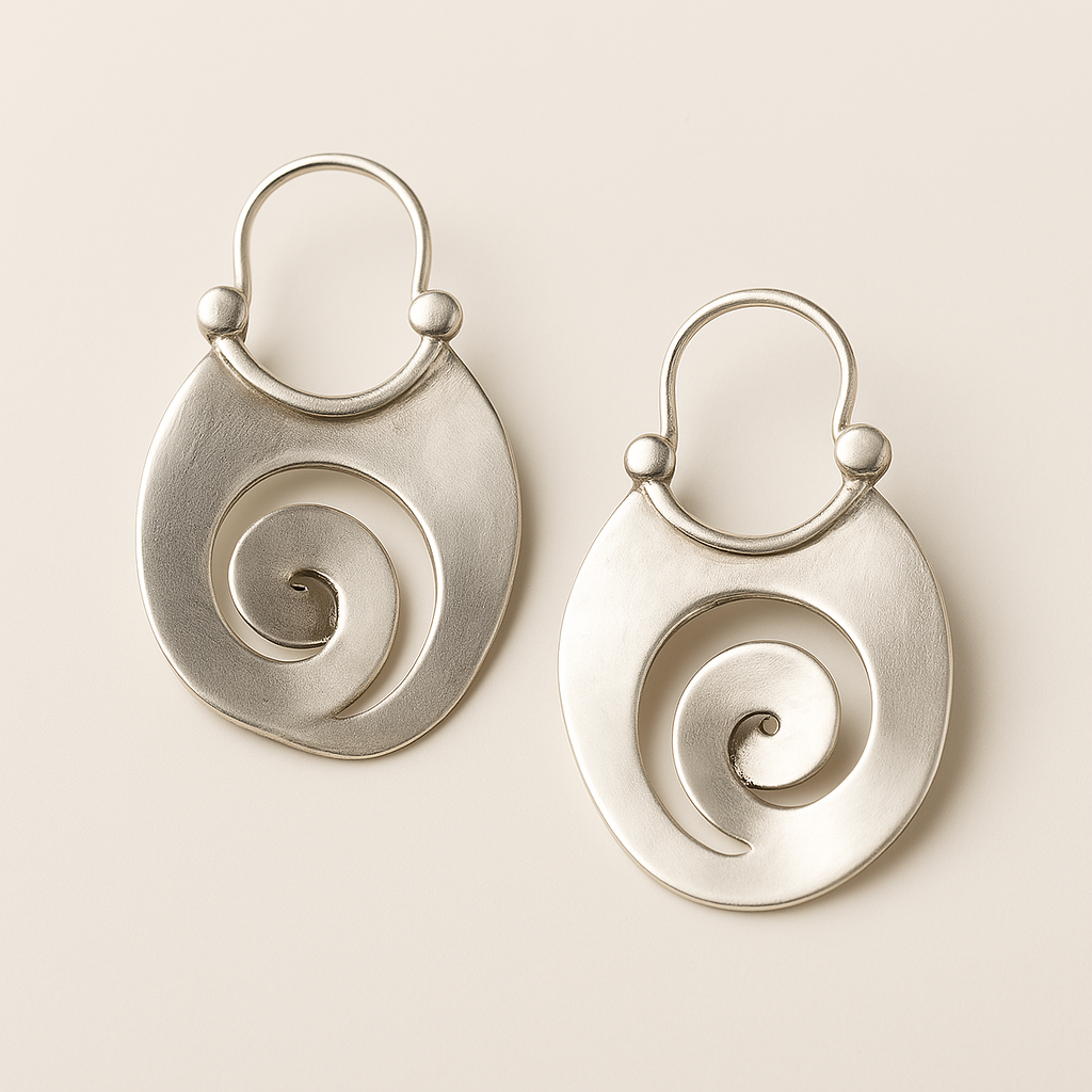 Irregularly shaped earrings