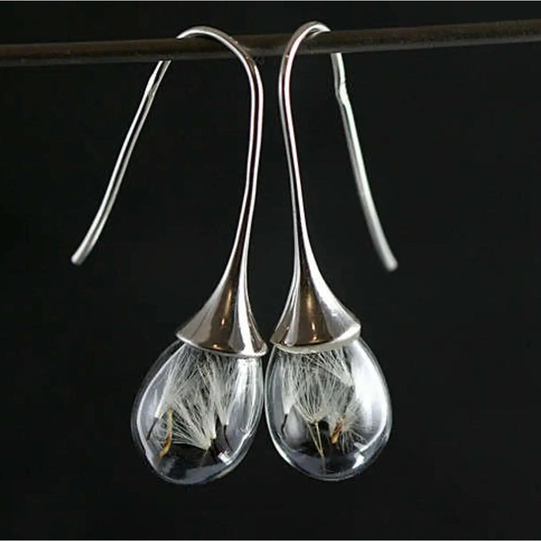 Crystal dandelion earrings