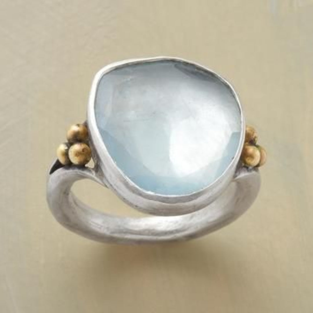 Ocean glass ring