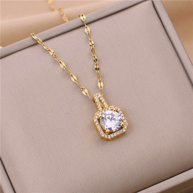 Osiris necklace with crystal stone