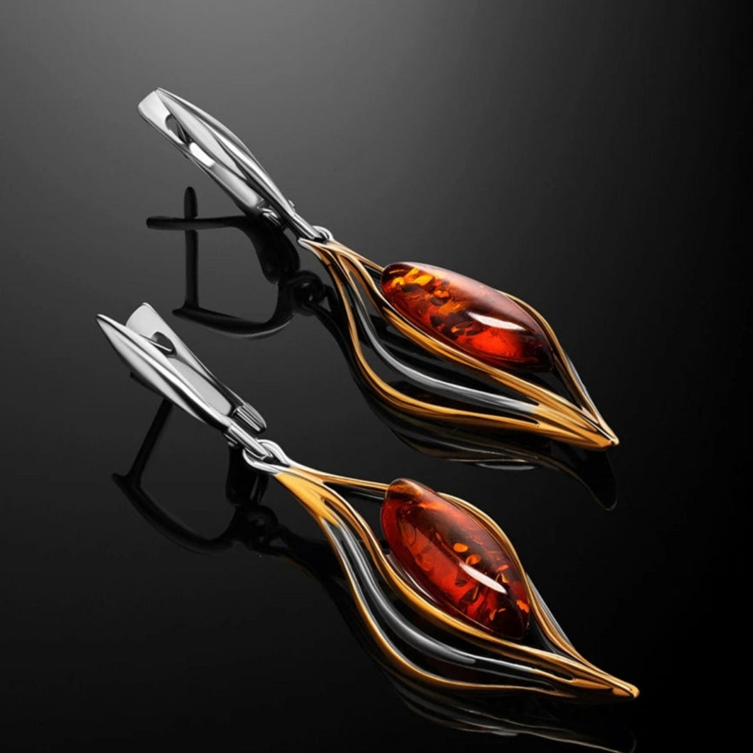 Red desert earrings