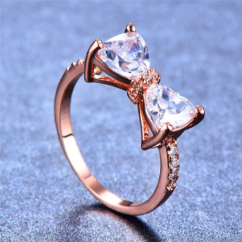 Gemstone bow ring