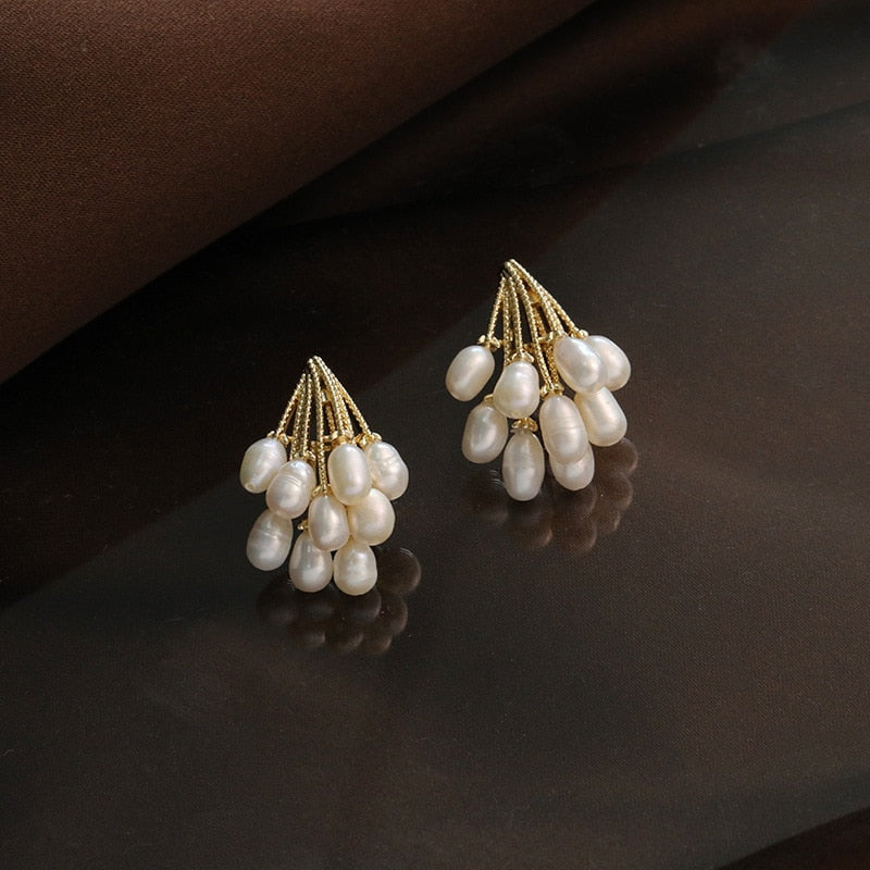 Pearl rain earrings