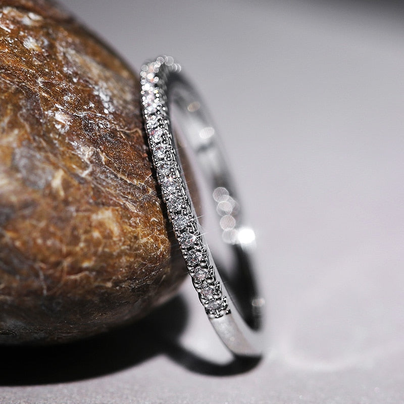 Minimalist Ring with Zirconia