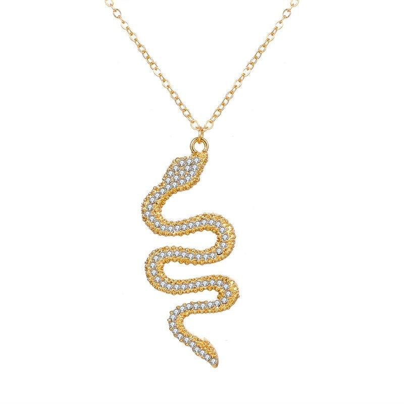 Diamond snake pendant