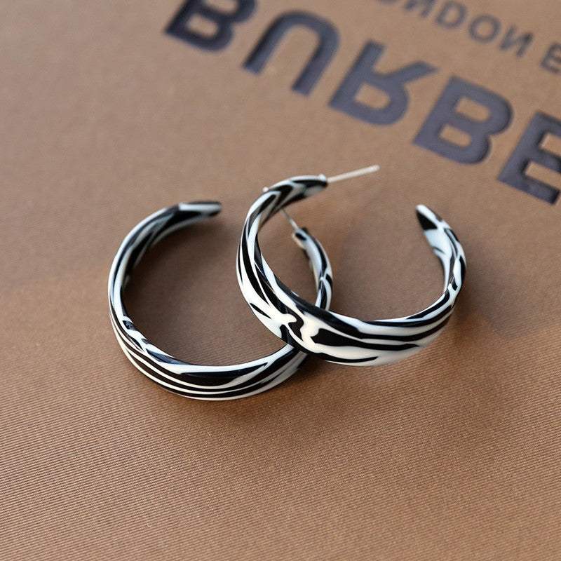 Acrylic zebra earrings