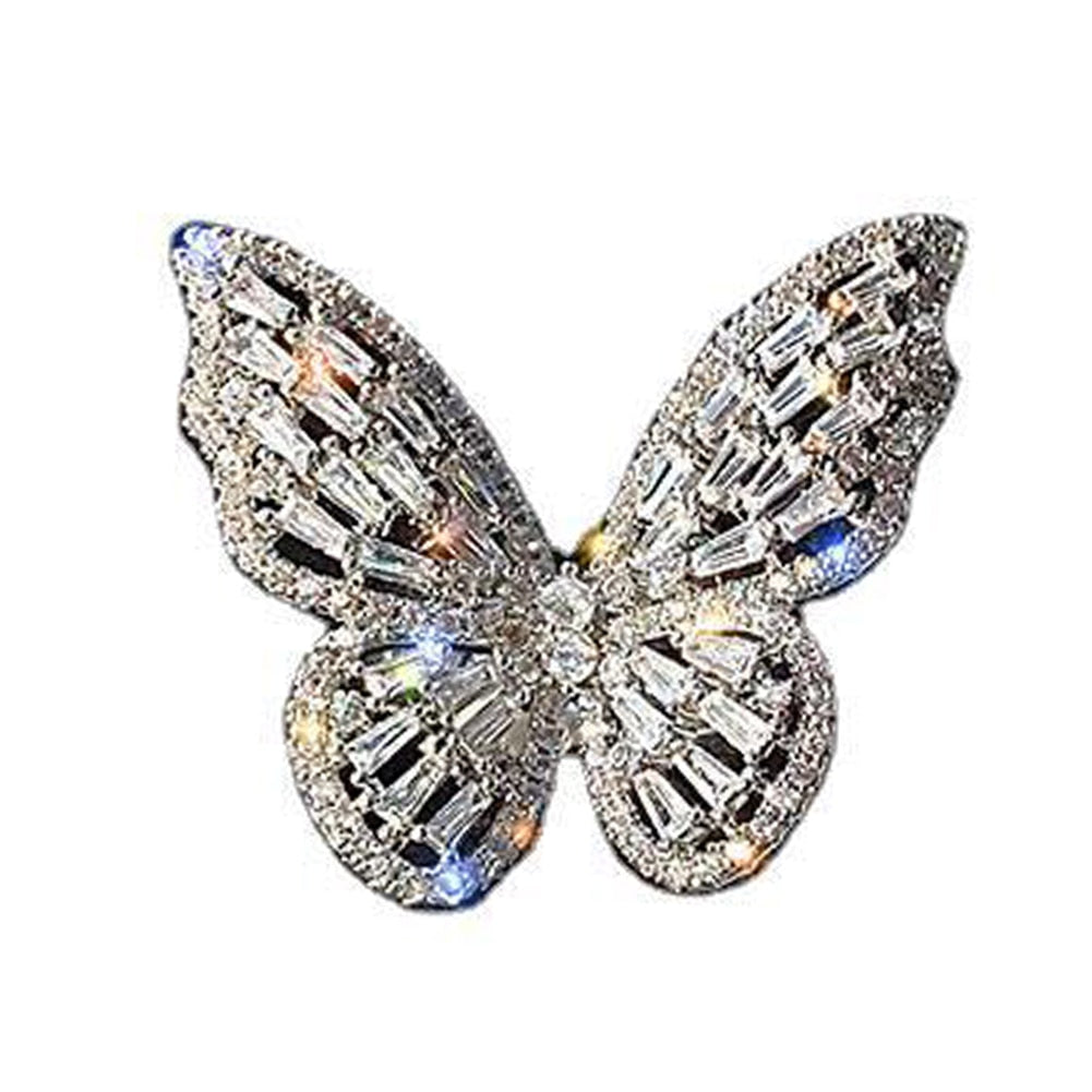 Butterfly ring with diamonds
