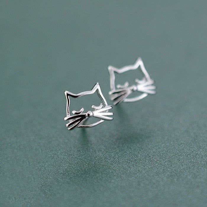 Handmade luxury kitten earrings