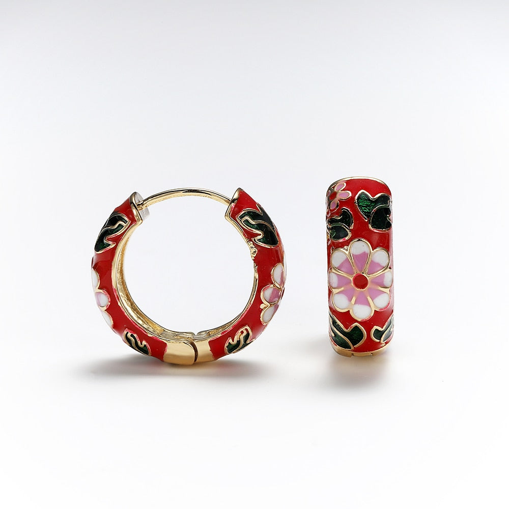 Luxury floral earrings