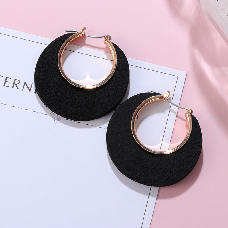 Luxury Dark Crescent Earrings