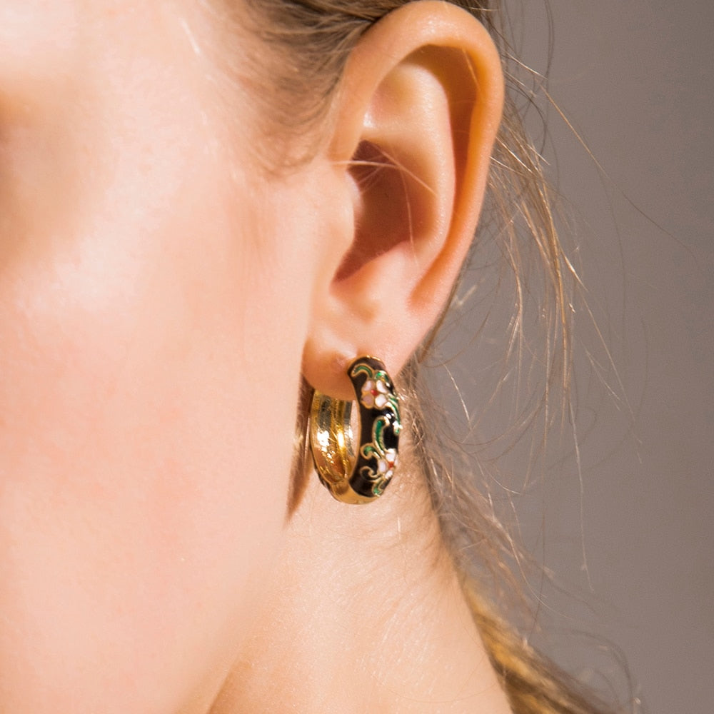 Luxury floral earrings
