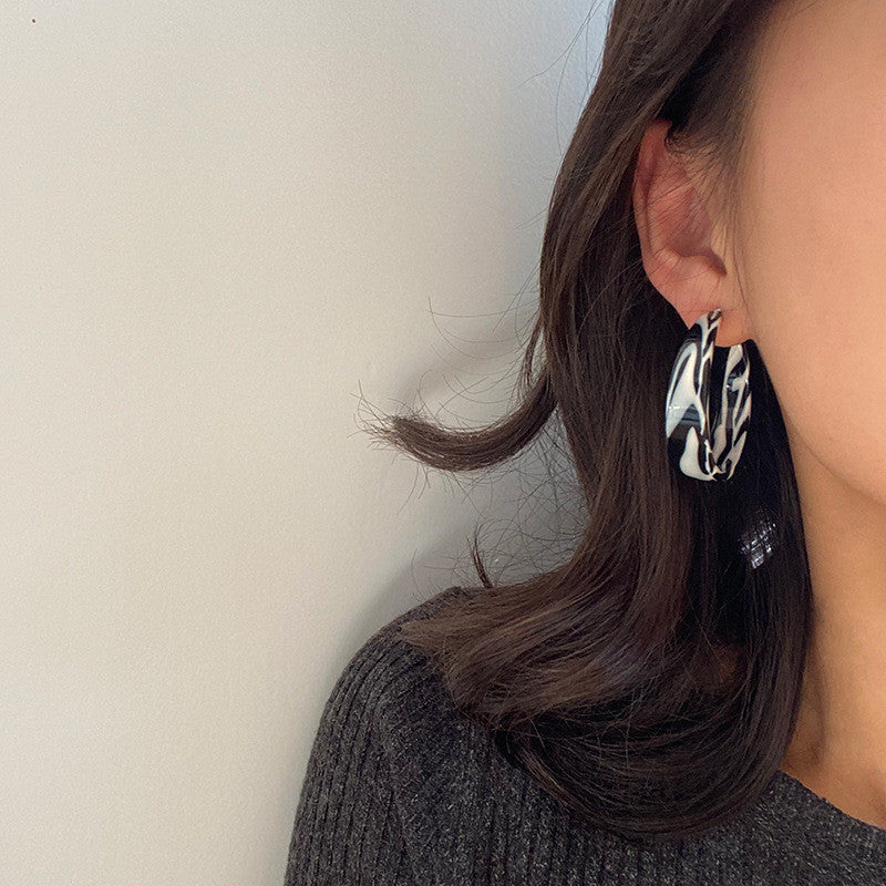 Acrylic zebra earrings