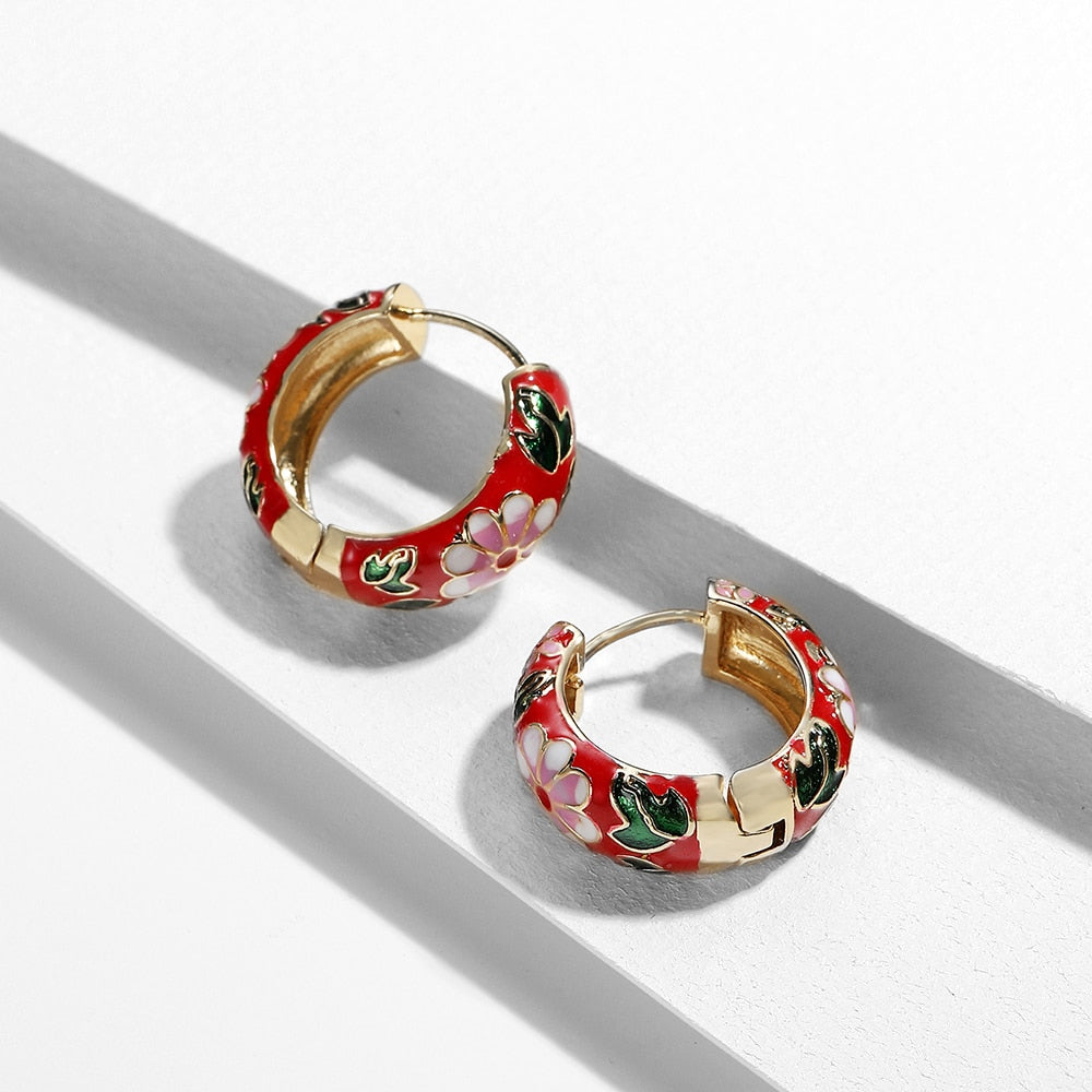 Luxury floral earrings