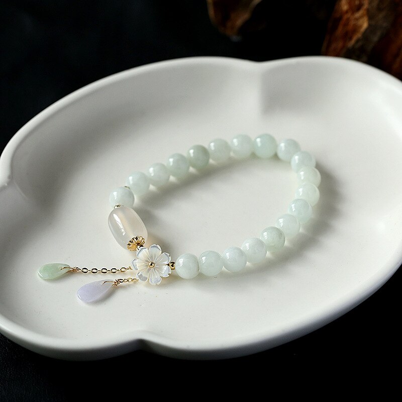 Natural agate jade bracelet