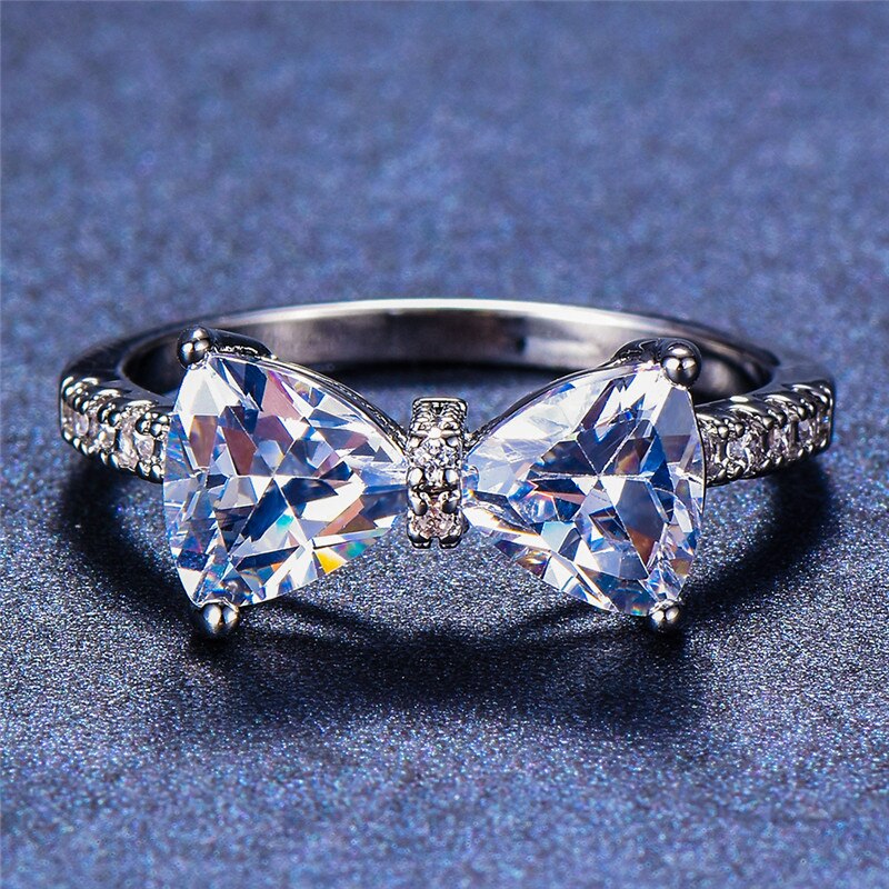Gemstone bow ring