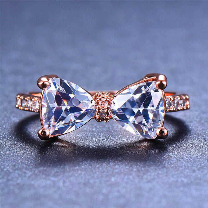 Gemstone bow ring
