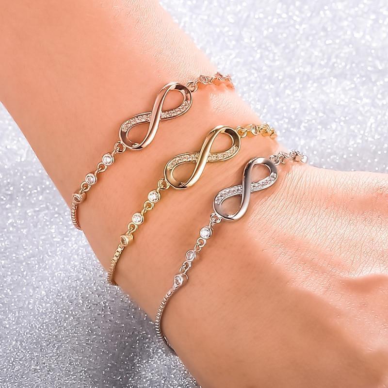 Adjustable infinity bracelet