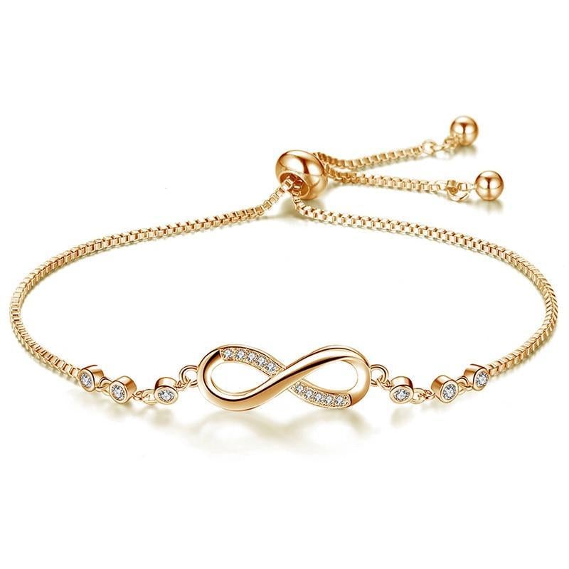 Adjustable infinity bracelet