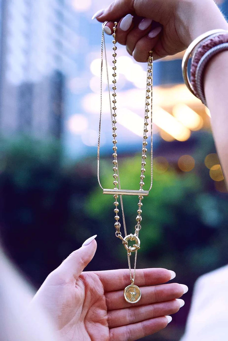 Stacked Heart Necklace