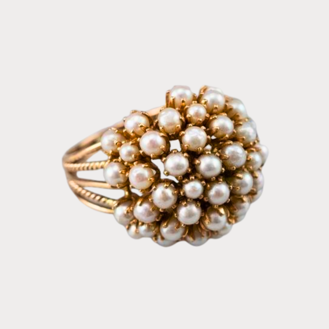 Pearl Embrace | Pearl-Inlaid Ring