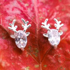 Limited edition Bambi earring with inlaid zircons