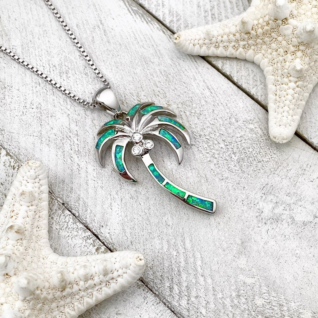 Opal Coconut Tree Necklace
