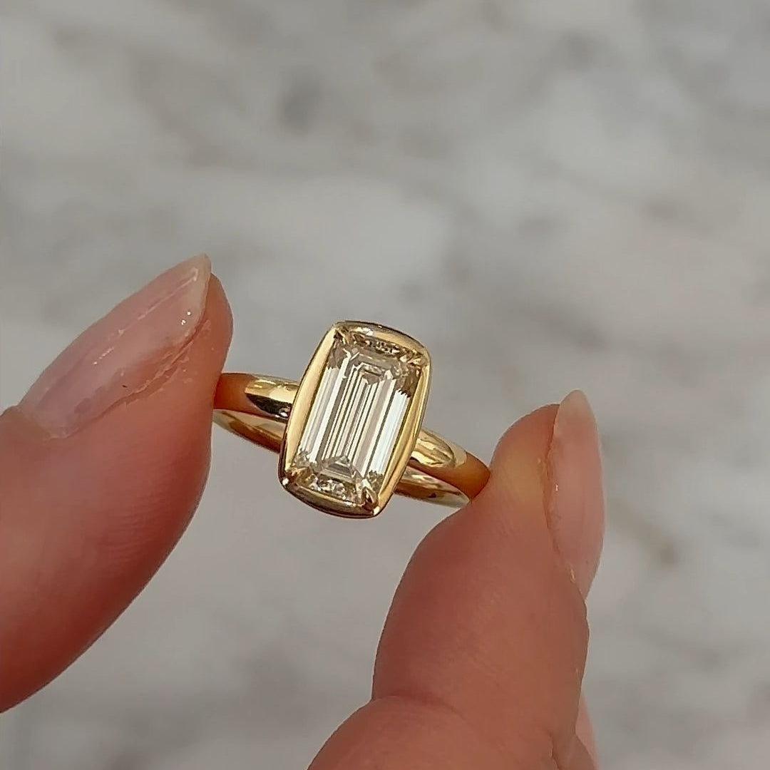 Thin rectangular white ring