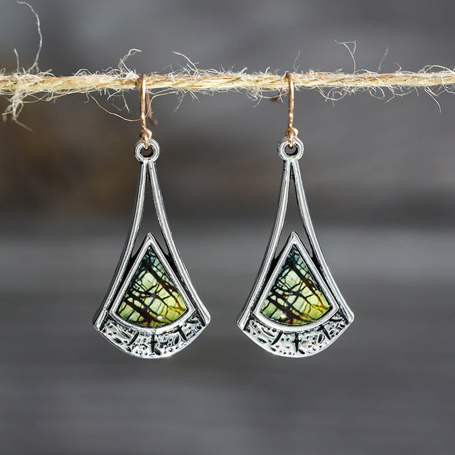 Boho Earrings with Natural Stone