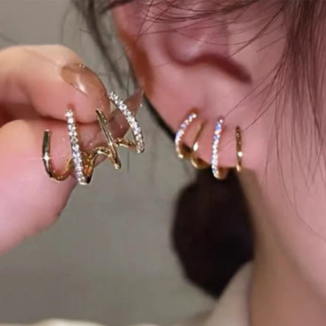 Sparkling zirconia earrings