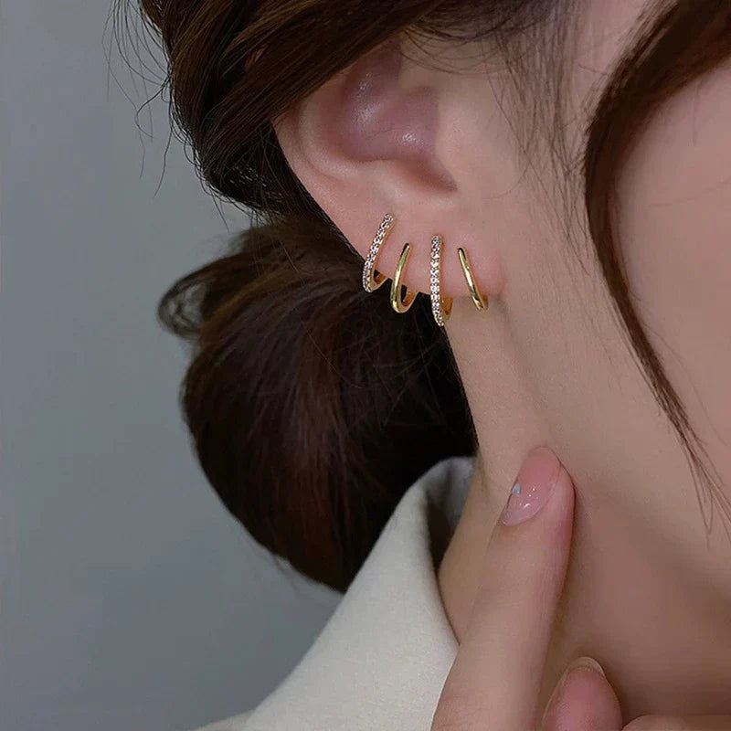 Sparkling zirconia earrings