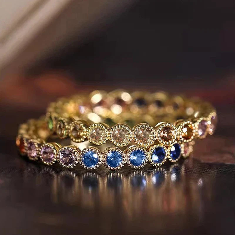 Rainbow ring with flashes of color