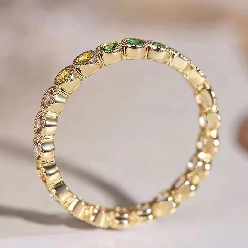 Rainbow ring with flashes of color