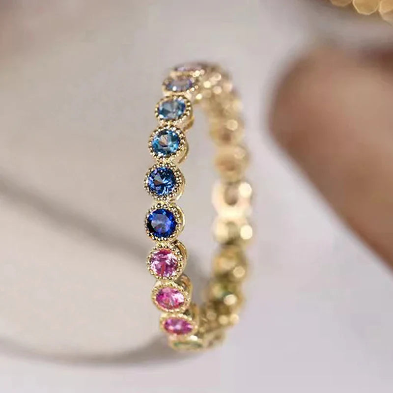 Rainbow ring with flashes of color