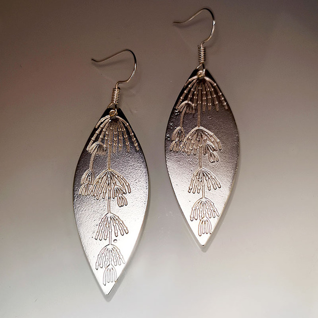 Ethnic silver earrings