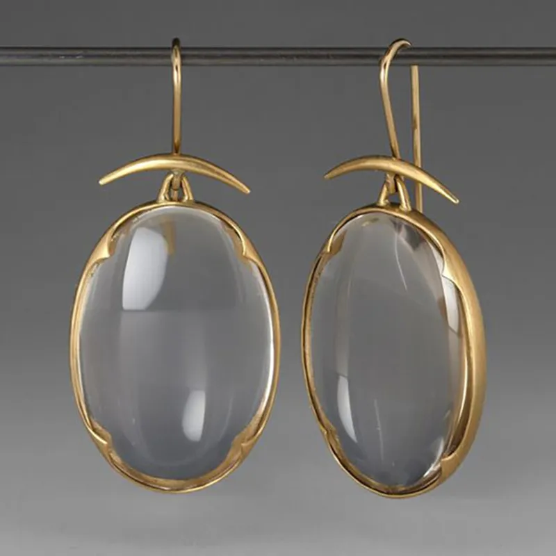 Gray crystal earrings