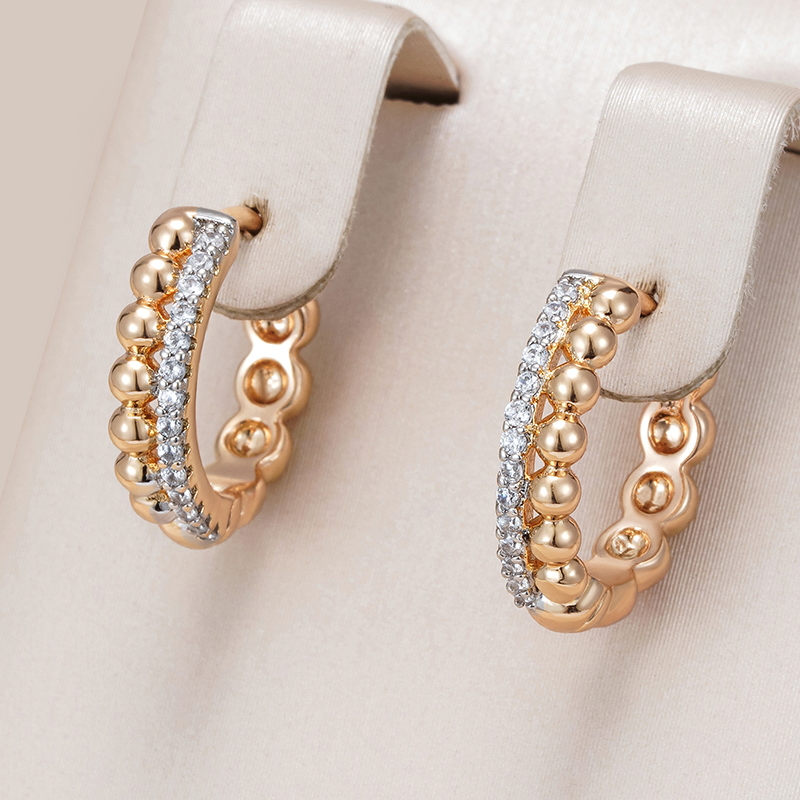 Elegant sparkling hoop earrings