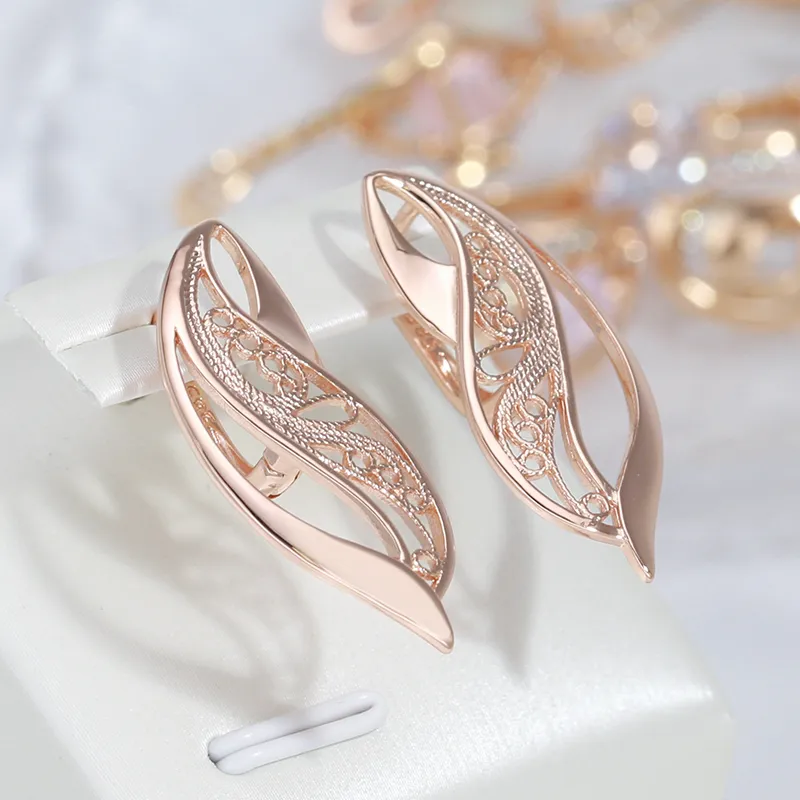 Elegant golden elven earrings