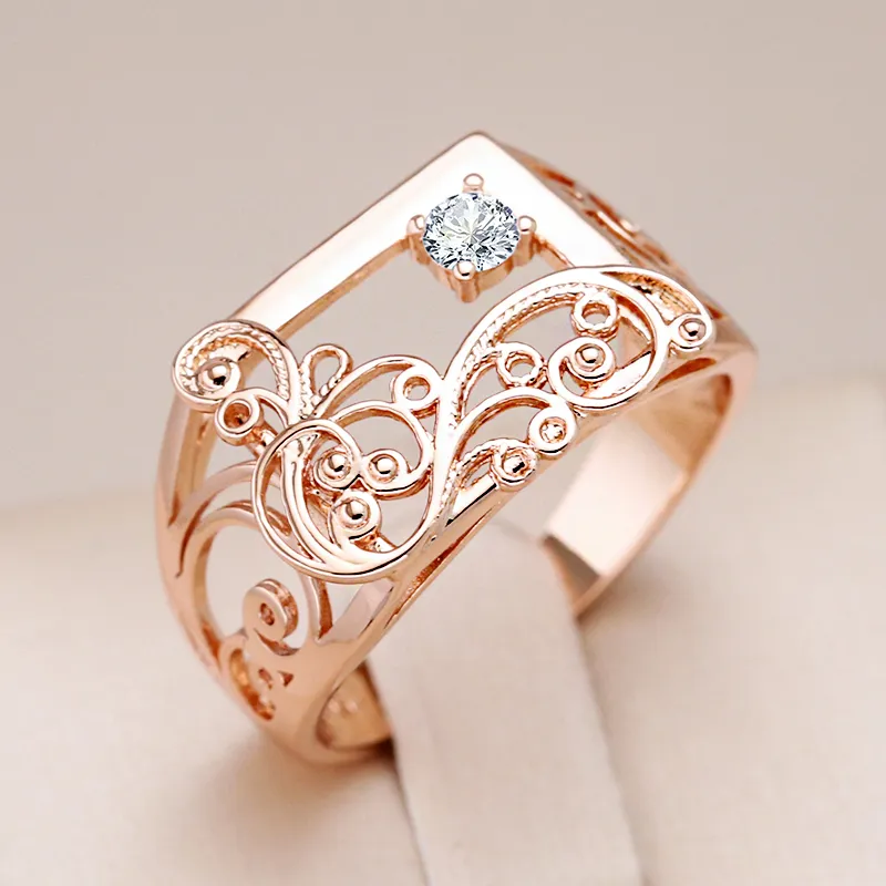 Elegant rectangular zirconia ring