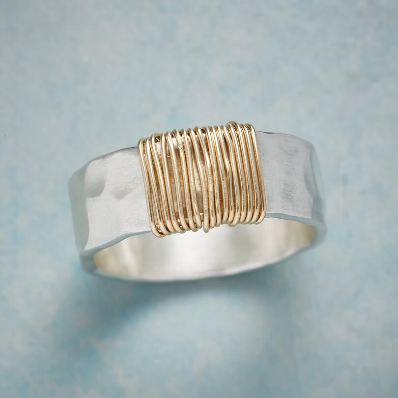 Ring with golden threads