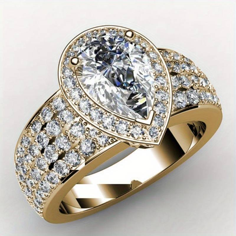 Crystal drop ring