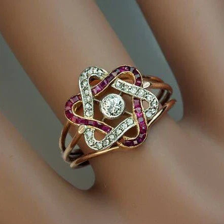 Brilliant white garnet ring