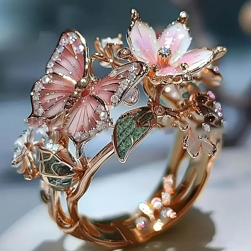 Garden Glow Butterfly Ring I