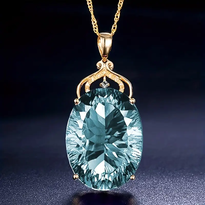 Whisper I Turquoise Crystal Necklace