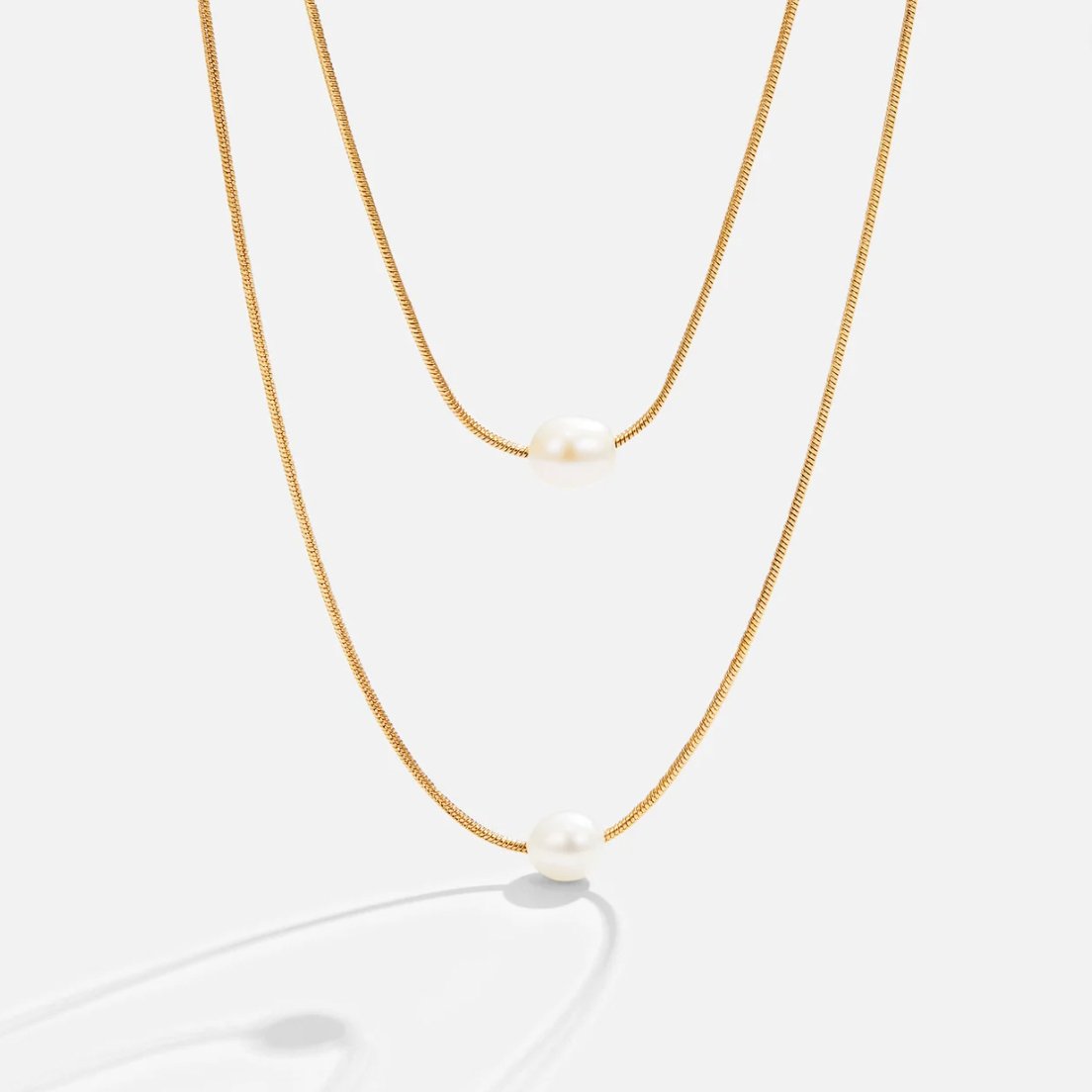 Layered freshwater pearl necklace