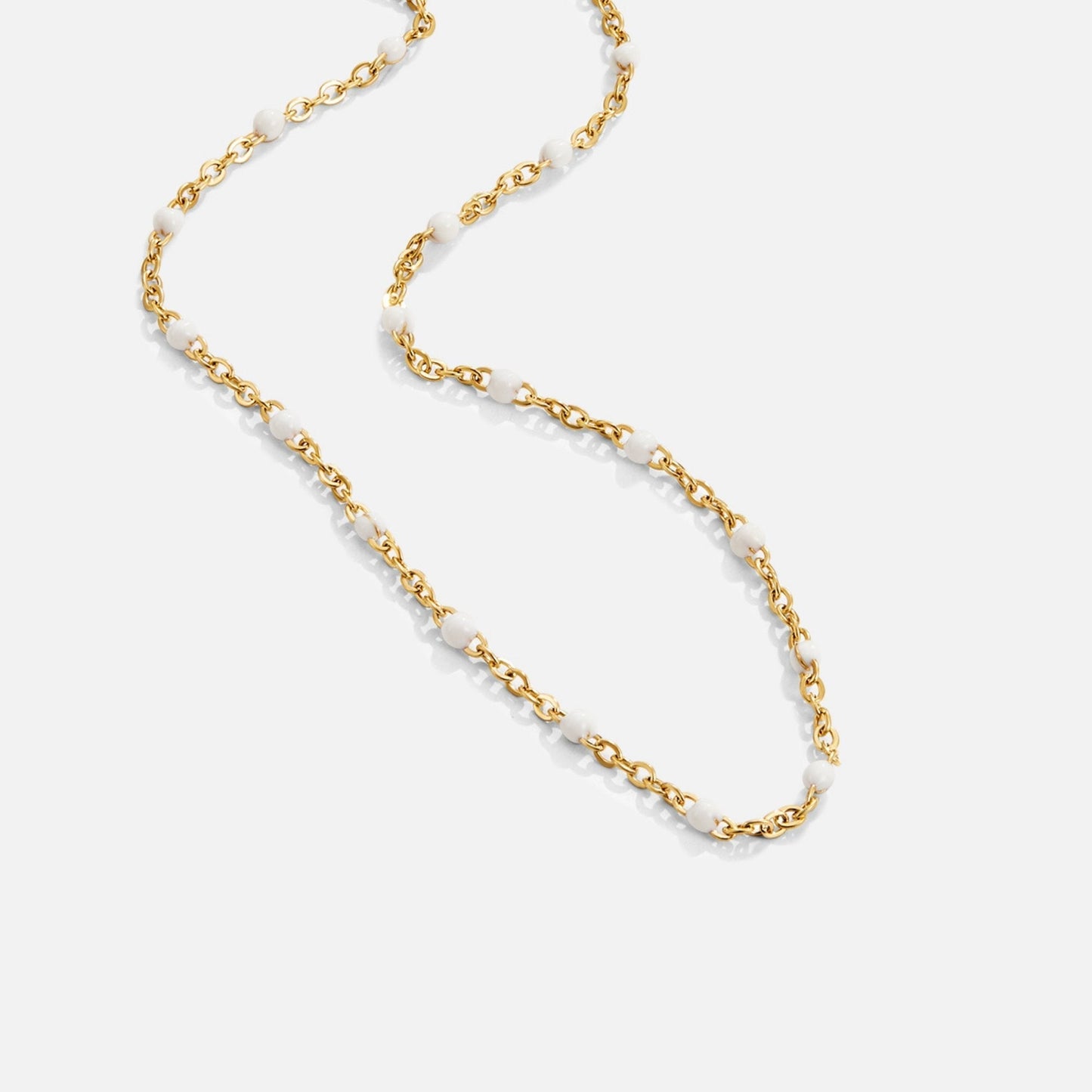Necklace of clean white beads