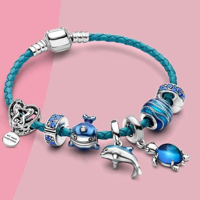 Ocean Bracelet + Charms included in Leather