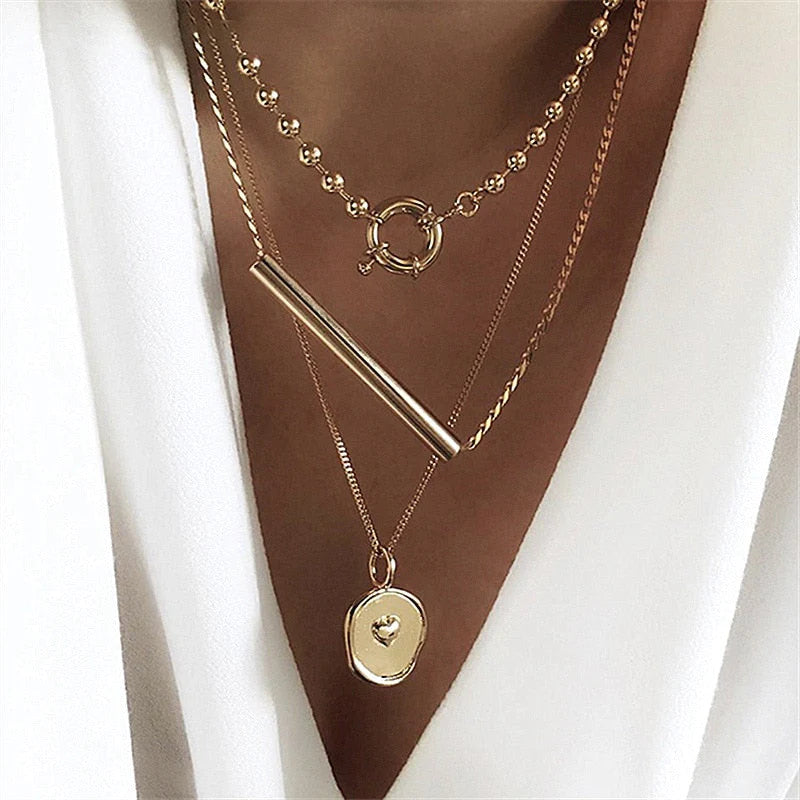Stacked Heart Necklace
